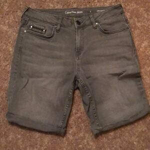 Calvin Klein Gray Jean City Shorts - size 6